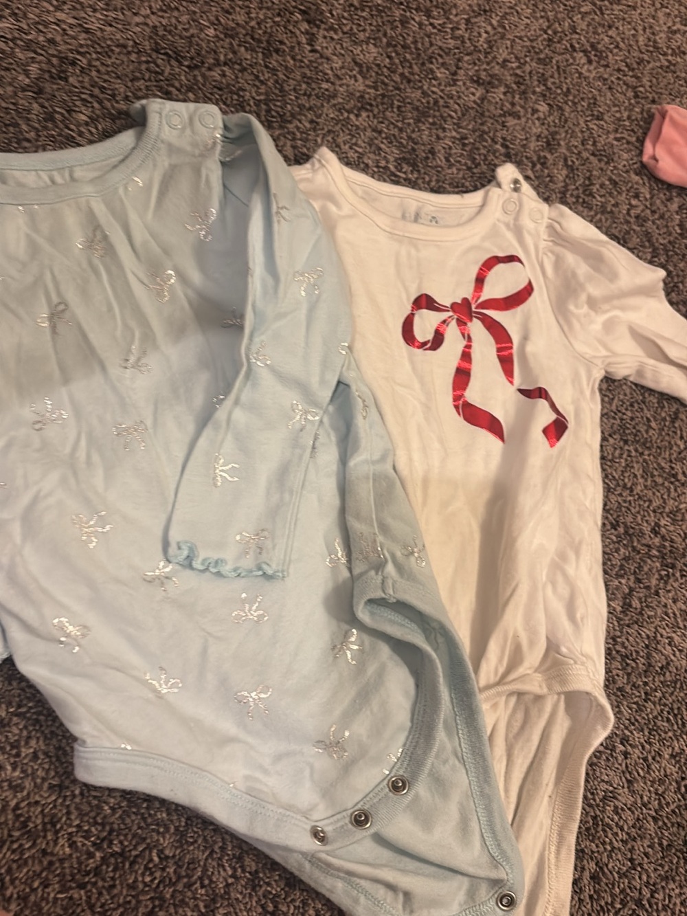 Garanimals Light Blue & White Long-Sleeve One-Piece Set